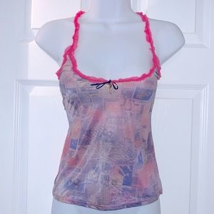 Vintage Robert Cavalli Passport to the World Cami